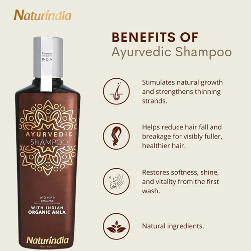 Miniatura 3 de Champú orgánico ayurvédico para el crecimiento del cabello Amla Indian Vitalize Formula para cabello brillante y fuerte con vitamina C y hierbas