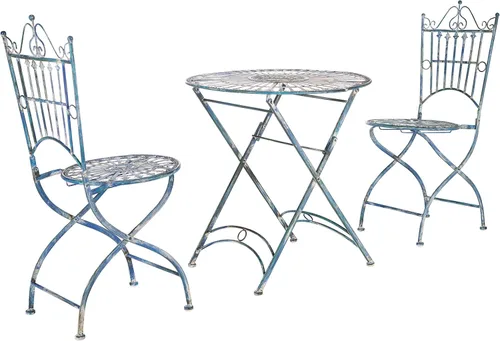 Miniatura 6 de Safavieh Outdoor Collection Belen - Juego de bistró de 3 piezas, color azul antiguo