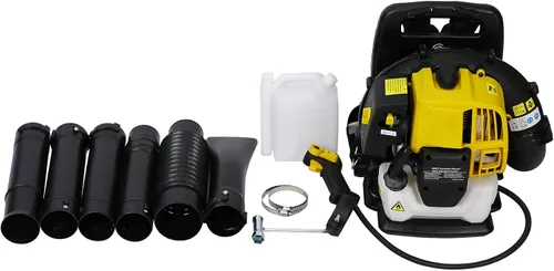 Miniatura 3 de Soplador de hojas de gas, soplador de mochila de motor de patio de 2 ciclos de 52 cc, potente soplador comercial de 530 CFM para patio, césped