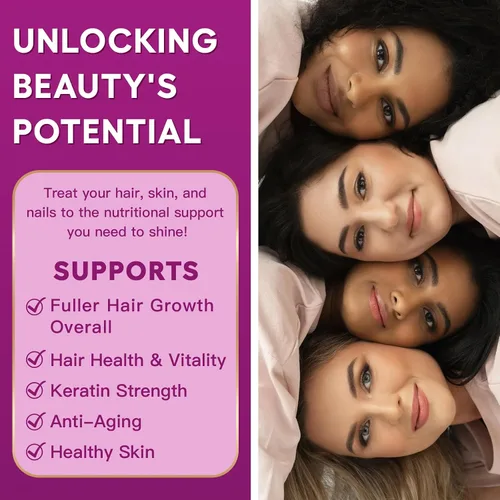 Miniatura 6 de NATURE TARGET Biotin 10000mcg Vitaminas para el crecimiento del cabello – Suplemento para el crecimiento del cabello de máxima fuerza con colágeno