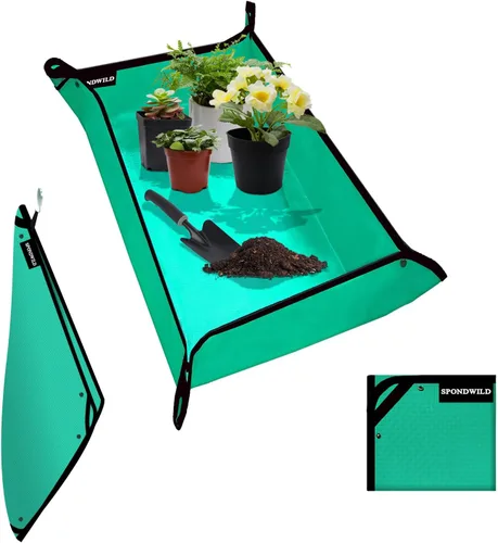 Miniatura 36 de Tapete grande de trasplante de plantas, tapete grueso impermeable para macetas, tapete de jardinería para suculentas, tapete portátil