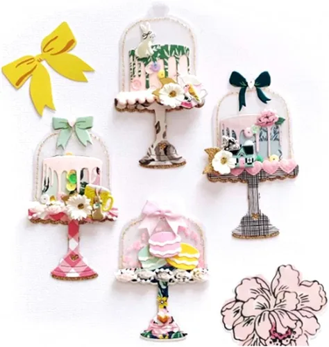 Miniatura 10 de Mvchifay Troqueles de corte Happy Birthday Plantillas de metal para álbumes de recortes, herramienta de bricolaje para hacer tarjetas de papel en 6