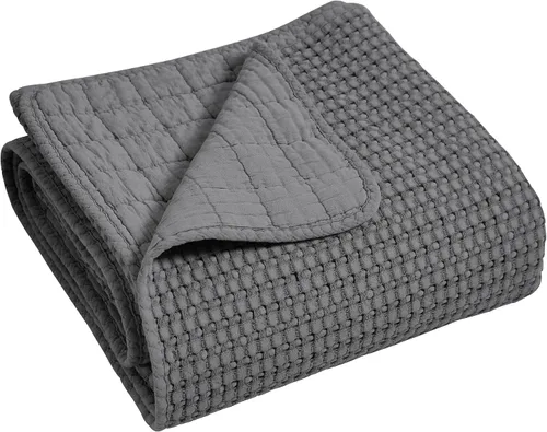 Miniatura 15 de Levtex Home - Colección Mills Waffle - Manta - Waffle de algodón Adobe - Tamaño de la manta 50 x 60 pulgadas.