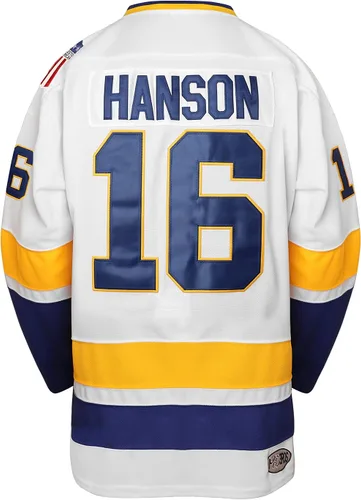 Miniatura 12 de Phoneutrix Hanson Brothers Charlestown Chiefs 16 Jack 17 Steve 18 Jeff Slap Shot Movie Hockey Jersey Azul