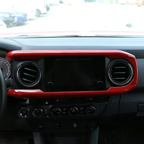 Miniatura 5 de Adhesivos para tablero, consola central para automóvil, de plástico ABS, para apariencia de interior, para Toyota Tacoma 2016 2017 2018 2019 2020