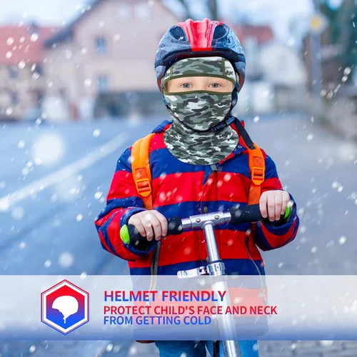 Miniatura 3 de Pasamontañas para niños a prueba de viento, máscara de esquí para invierno, cálido para clima frío, para niños y niñas
