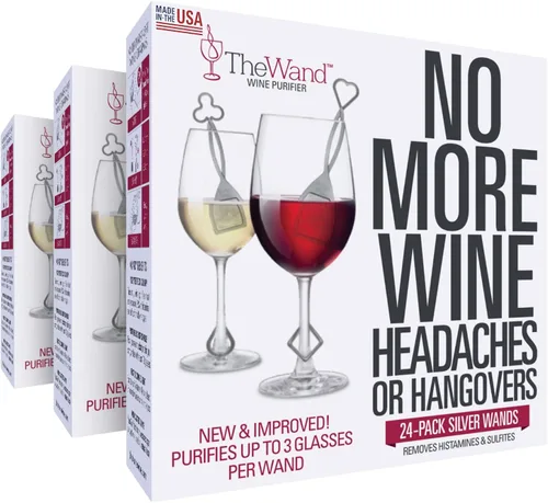 Miniatura 11 de PureWine The Wand Purificador de Vino - Filtros de vino tinto y blanco para histaminas y sulfitos, varitas eliminadoras de sulfitos, ayuda