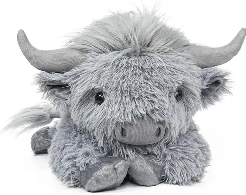 Miniatura 9 de WDXDSOB Animales de Peluche de Vaca Highland con Peso 4.2 Libras Peluche de Vaca Highland con Peso para Niños y Adultos Almohada de Juguete