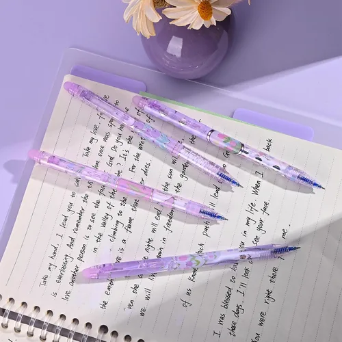 Miniatura 4 de Temiary 12Pcs Bolígrafos de Gel Borrables Lindos, Hacen Desaparecer los Errores, Punta Fina de 0.02 Pulgadas (0.5mm) para Escritura Suave