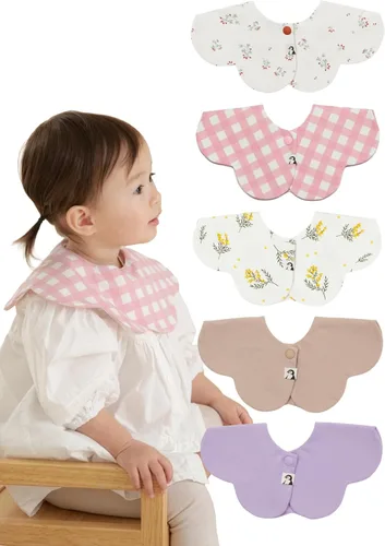 Miniatura 45 de Konny Baby Bib 3/5/7-Pack Set, 360 ° Rotate, Soft and Absorbent Drooling for Toddler Boys Girls Baby Essentials