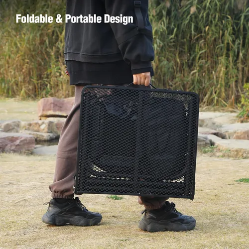 Miniatura 6 de REDCAMP Mesa plegable portátil con fregadero para exterior, soporte de parrilla de metal de aluminio ligero, mesa de picnic para camping, cocina