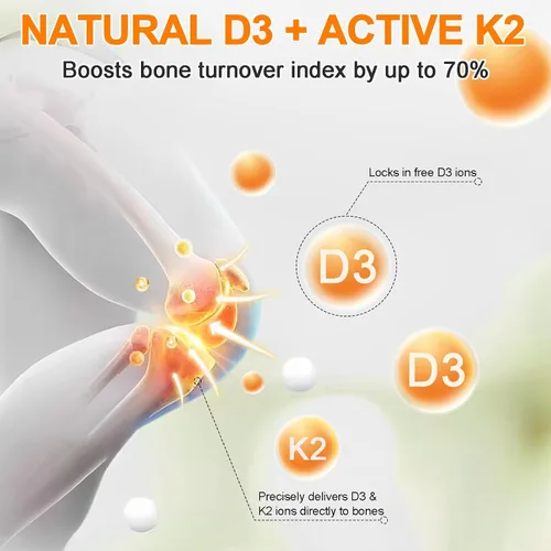 Miniatura 4 de Daiasns Vitamina D3 5000 UI y K2 (MK-7) 120 mcg 2.0 fl oz gotas con aceite MCT Omega 3, suplementos líquidos de vitamina D3 y K2 - Suministro de 2