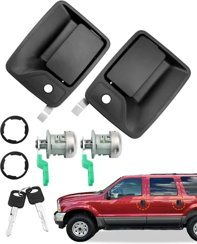 Miniatura 19 de Gledewen Manija de puerta exterior, lado delantero del conductor, compatible con Ford F-250/F-350/F-450/F-550 Super Duty/Ford Excursion 1999-2016