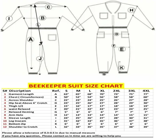Miniatura 3 de MS Traje de abeja profesional de 3 capas Apiarist ventilado apicultor traje protector con un par de guantes apicultura traje apícola traje a prueba