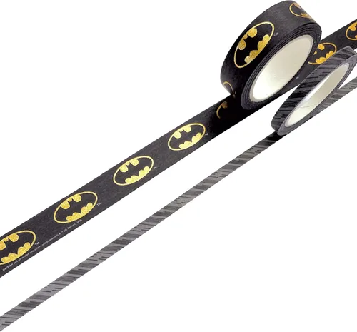 Paper House Productions DC Comics Batman - Juego de 2 rollos de cinta adhesiva decorativa para álbumes de recortes y manualidades