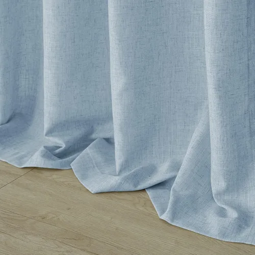 Miniatura 9 de Cortinas de lino azul claro de 90 pulgadas de largo para sala de estar, dormitorio de niñas, guardería, decoración acogedora de verano, bolsillo