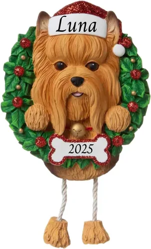 Miniatura 31 de Adornos personalizados para árbol de Navidad 2024 para mascotas – Razas de perros Beagle – Adorno personalizado de Feliz Navidad – Recuerdo