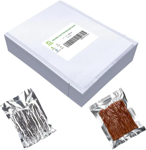 Miniatura 17 de CANLENPK - Bolsas de sellado al vacío de 6 x 8 pulgadas, parte trasera negra y parte delantera transparente, bolsa de almacenamiento de alimentos