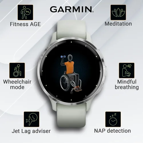 Miniatura 4 de Garmin Venu 3S Reloj inteligente con GPS, pantalla AMOLED de 1.61 pulgadas, características avanzadas de salud y fitness, hasta 10 días de batería