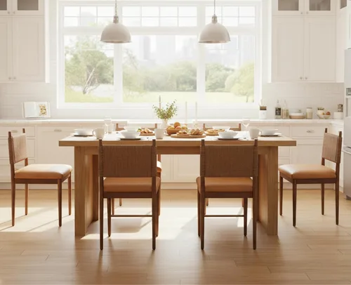 Miniatura 9 de CIMOTA Juego de 2 sillas de comedor modernas, sillas de comedor tapizadas de mediados de siglo con respaldo tejido, sillas de cocina sin brazos