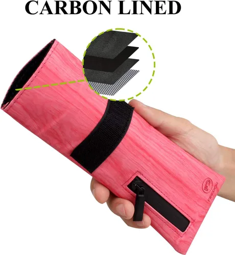Miniatura 3 de FIREDOG Bolsa a prueba de olores, bolsa con forro de carbono a prueba de olores, bolsa probada por perros para mujeres, bolsillo de almacenamiento