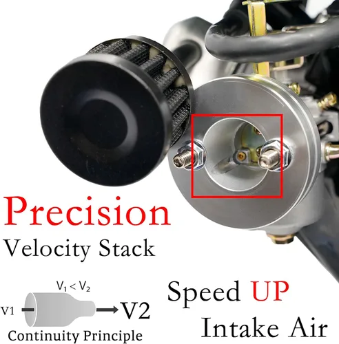 Miniatura 5 de JMCHstore Kit adaptador de filtro de aire de carburador de alto rendimiento para FRP GMB100 Coleman CT100U CC100X 98cc, motor Predator 79cc 3HP