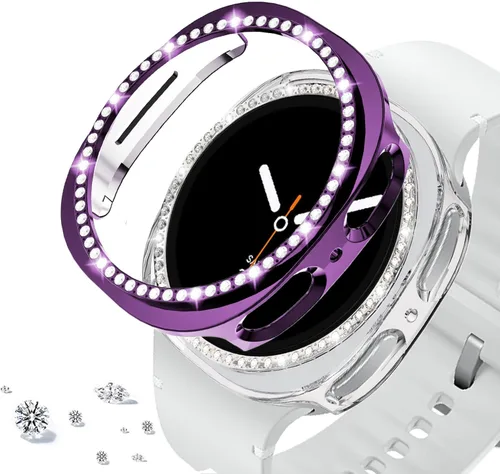 Miniatura 125 de DEALELE Paquete de 1 + 3 fundas y protector de pantalla compatible con Samsung Galaxy Watch FE / 5/4 de 1.575 pulgadas, funda protectora