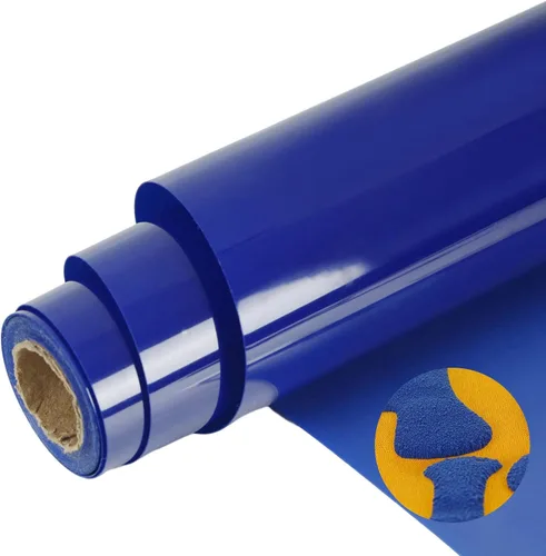 guangyintong Rollos de vinilo de transferencia de calor azul 3D, 12 pulgadas x 8 pies, vinilo azul para planchar para camisetas, vinilo HTV para
