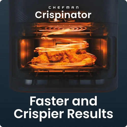 Miniatura 3 de Chefman Freidora de aire Crispinator 7 en 1 con capacidad de 8 cuartos de galón, temperatura máxima de 450 °F y tecnología TurboFry Pro