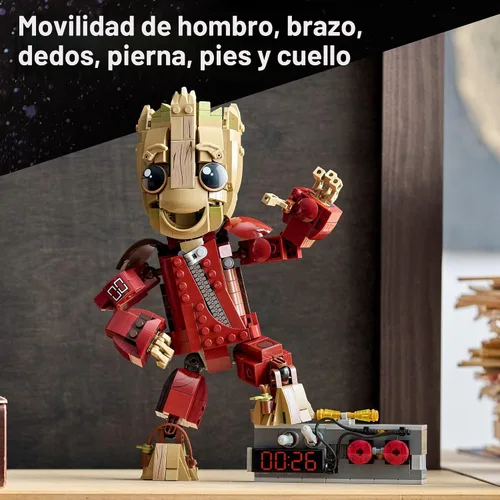 Miniatura 3 de LEGO Marvel Ravager Jumpsuit Groot Juego de Construcción para Niños y Niñas, Edades 10+ - Figura de Muestra y Jugabilidad Posicionable