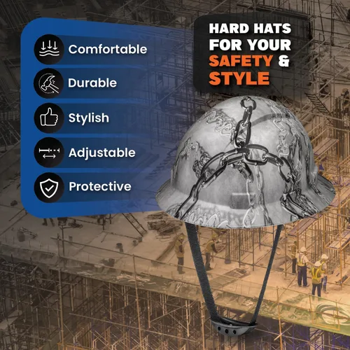 Miniatura 2 de Casco de seguridad de ala completa con ventilación, Clase C, aprobado para trabajos de construcción por OSHA, diseño premium de fibra de carbono