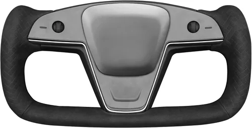 Miniatura 18 de MEWANT Funda de Volante de Athsuede con Costura Manual en Negro 9040 para Tesla Model S Yoke 2021-2023 Model X 2021-2023