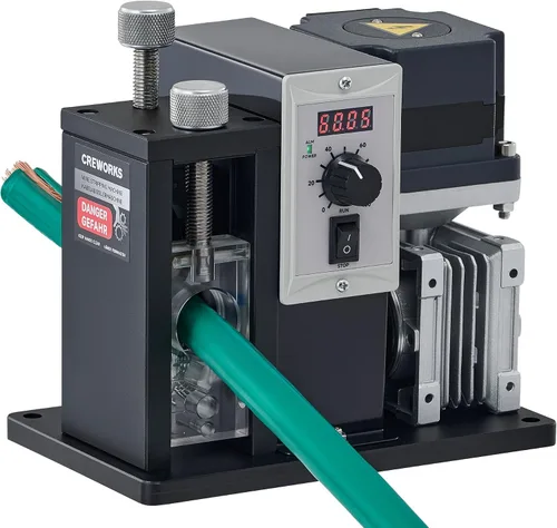 Miniatura 9 de CREWORKS Máquina Peladora de Cables Eléctrica, Máquina Peladora Automática de Cables de 0.06"-1", Herramienta de Pelado de Cables para Cable