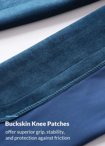Miniatura 35 de baleaf Pantalones de equitación para niñas, pantalones ecuestres para niños, con parche en la rodilla, bolsillo con cremallera