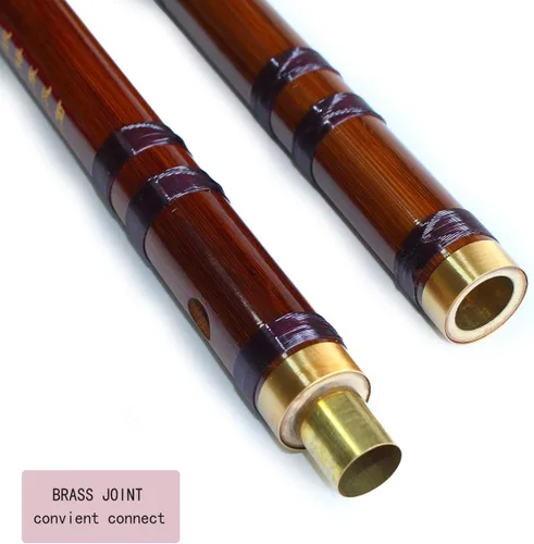 Miniatura 4 de Flauta de bambú de estilo vintage Instrumento chino Dizi tradicional (clave E)