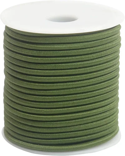 Miniatura 15 de Cuerdas elásticas de colores de 0.118 in 1/8 pulgadas 210 pies, cuerda elástica redonda pesada para cuentas de poni, pulseras de cuentas de silcona