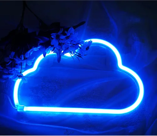 Miniatura 6 de luz de neón de nube, lindo cartel de nube de neón, batería o luz nocturna alimentada por USB como decoración de pared para habitación de niños