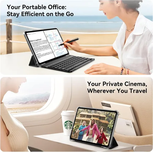 Miniatura 7 de Tableta Blackview Android con teclado, tableta grande de 12 pulgadas, tabletas computadora con Gemini AI, lápiz, 24GB+128GB/2TB, pantalla 2K FHD+