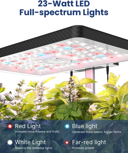 Miniatura 2 de iDOO Kit de sistema de cultivo hidropónico de 12 vainas, regalos de Navidad para mujeres y madres, jardín de hierbas interior con luz de cultivo LED