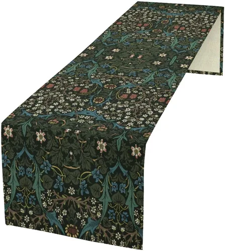 Miniatura 46 de Camino de mesa con diseño de patas de perro, lindo animal con estampado de patas de cachorro, decoración de fiesta de cumpleaños, casa de campo