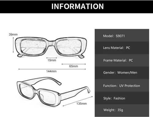 Miniatura 5 de Long Keeper - Gafas de sol rectangulares para mujer (protección UV 400)