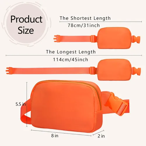 Miniatura 105 de Riñonera cruzada para mujeres y hombres, bolsa para cinturón para senderismo con correa ajustable, riñonera para correr, entrenamiento, deportes