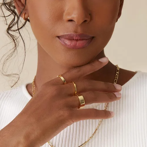 Miniatura 4 de PAVOI 18K Gold Plated 3 Rings Set Gold Stacking Rings for Women Stacking Ring Set