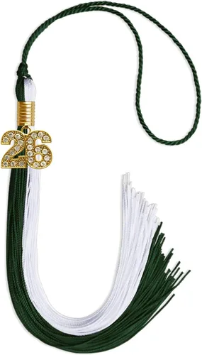 Miniatura 64 de Endea Graduation Borla de doble color con dije dorado (negro/oro brillante, 2022)