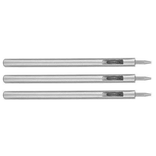Miniatura 7 de YWBL-WH 3 piezas de perforador de cuero para manualidades, herramienta de perforación de acero aleado para correas de reloj, cinturones