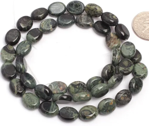 Miniatura 10 de Cuentas de jade de aventurina verde para hacer joyas, piedras preciosas semipreciosas, 0.315 x 0.394 in, ovaladas de 15 pulgadas JOE FOREMAN