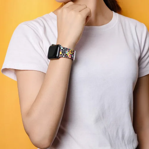 Miniatura 3 de Laffav - Correa de repuesto para Apple Watch de 40 mm, 38 mm, 44 mm, 42 mm, para hombres y mujeres, diseño deportivo suave, resistente al agua