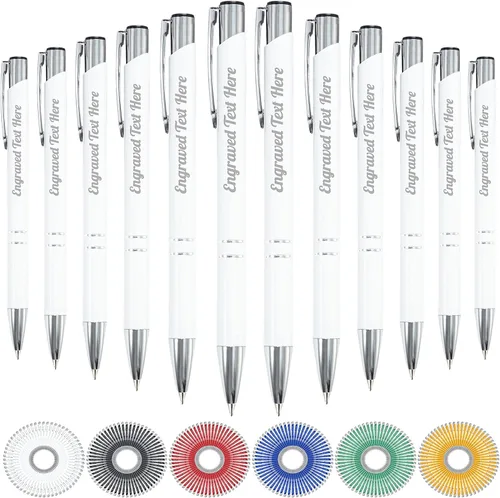 Miniatura 33 de Bolígrafos personalizados a granel con grabado sin nombre, bolígrafo de impresión personalizada, bolígrafo de metal pastel, regalo personalizado