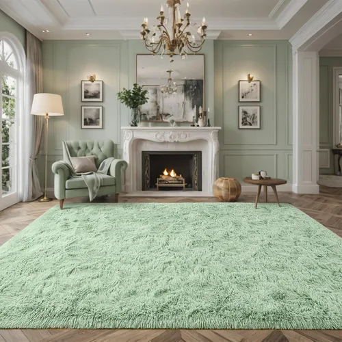 Miniatura 18 de Nuttumico Alfombras de Pasillo Suaves de 2x4 Pies para Dormitorio y Sala de Estar, Alfombra Mullida de Felpa, Alfombras de Área Antideslizantes Tie