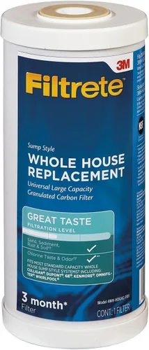 Filtrete Filtro de agua para toda la casa de carbón activado granulado de gran capacidad 4WH-HDGAC-F01. para uso con sistema 3WH-HD-S01